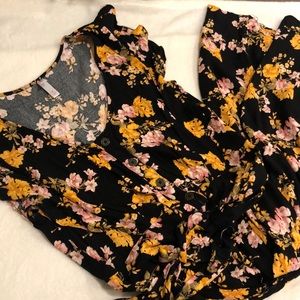 Floral Pants Jumpsuit